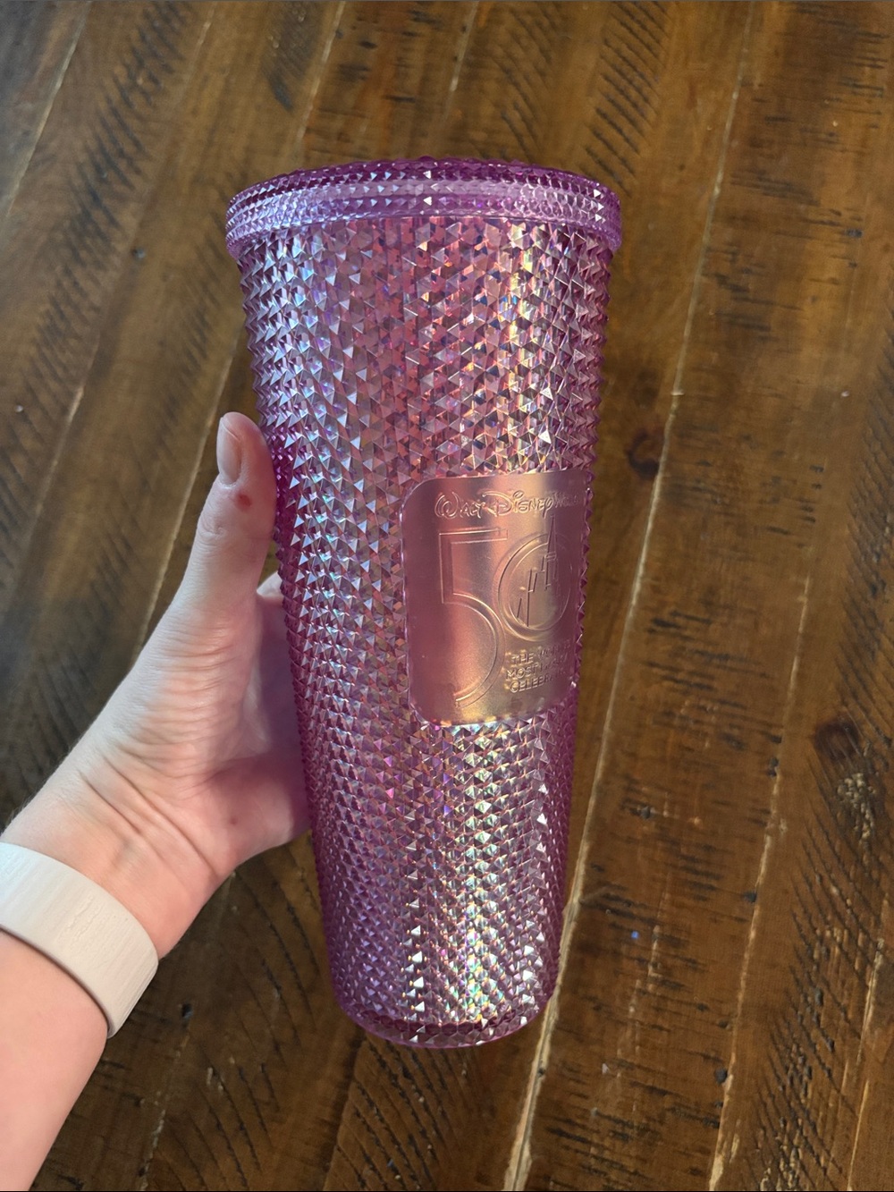Starbucks Disney World 50th Anniversary Pink Purple Studded Tumbler Venti 24oz
